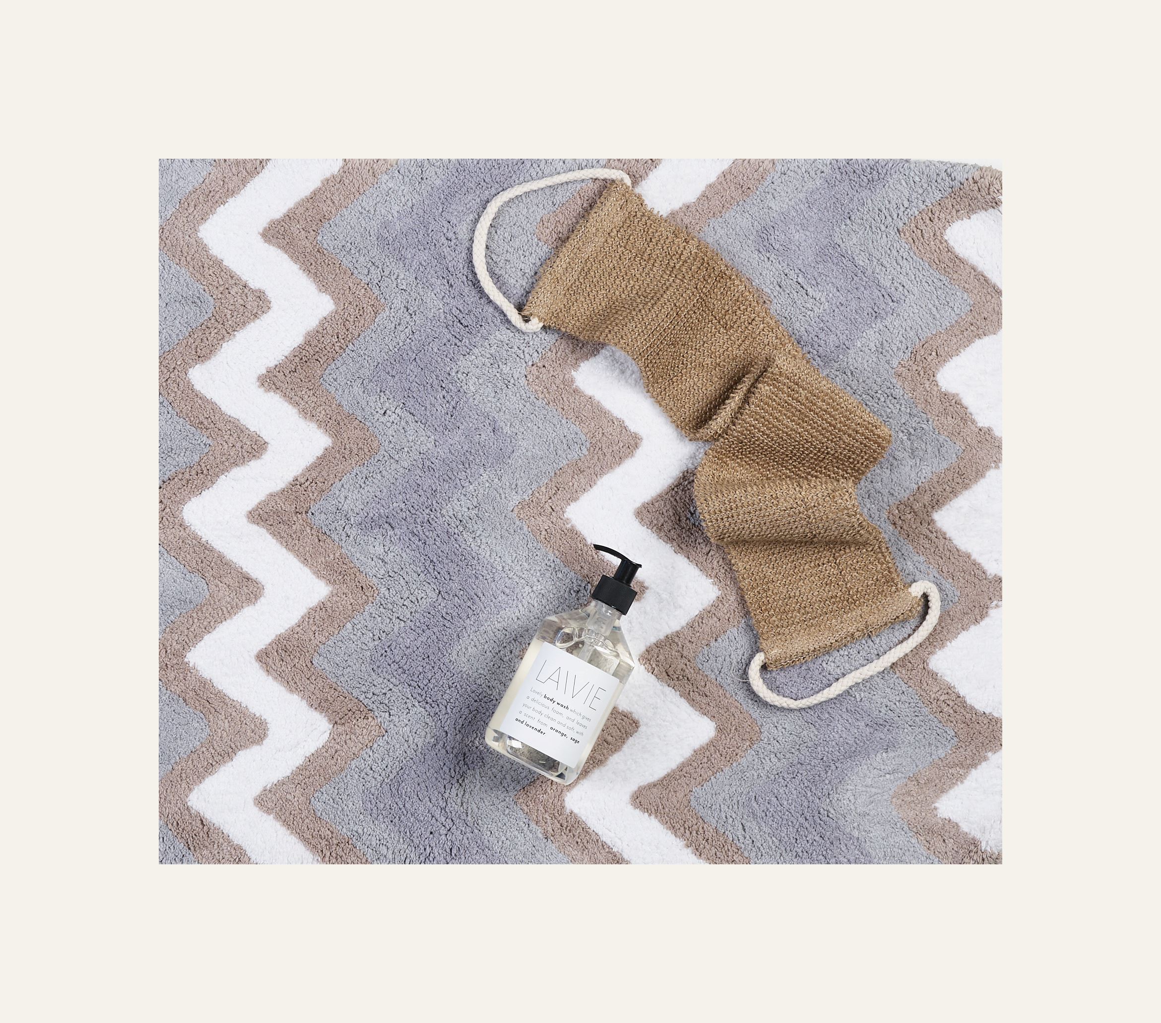 Kylpyhuoneenmatto moniväri/sininen - 3