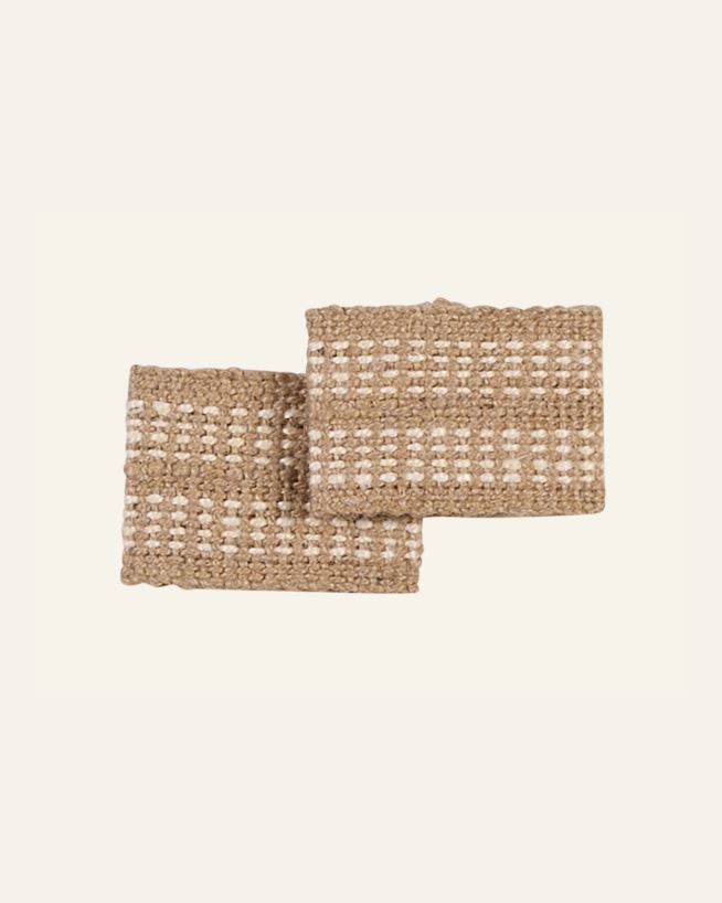 Servettirenkaat, 2 kpl luonnonväri - 8x5,5cm luonnonväri - 1