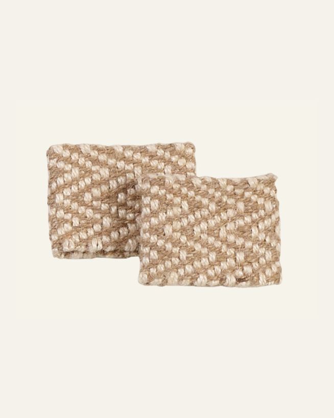 Servettirenkaat, 2 kpl luonnonväri - 8x5,5cm luonnonväri - 1