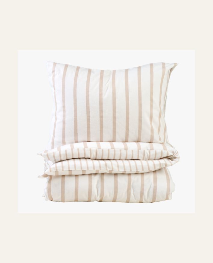 Flanellipussilakanasetti hiekka - 150x210 cm/50x60 cm hiekka - 1