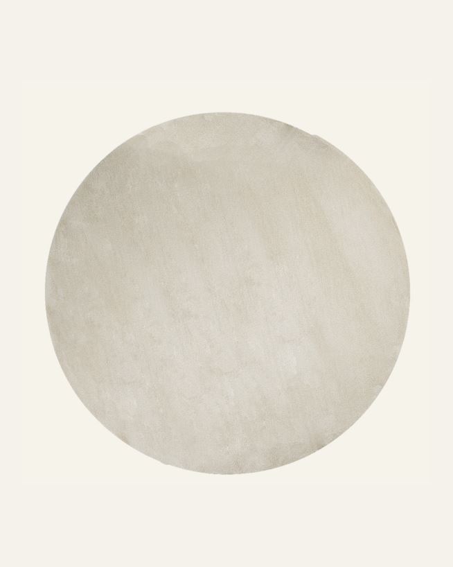 Pyöreä matto vaalean beige - ø200 cm vaalean beige - 1