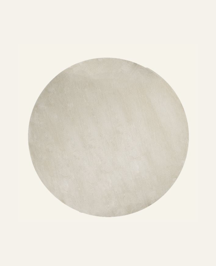 Pyöreä matto vaalean beige - ø200 cm vaalean beige - 1