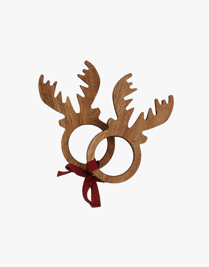 Servettirenkaat, 2 kpl luonnonväri - 6,5x11x2 cm luonnonväri - 1