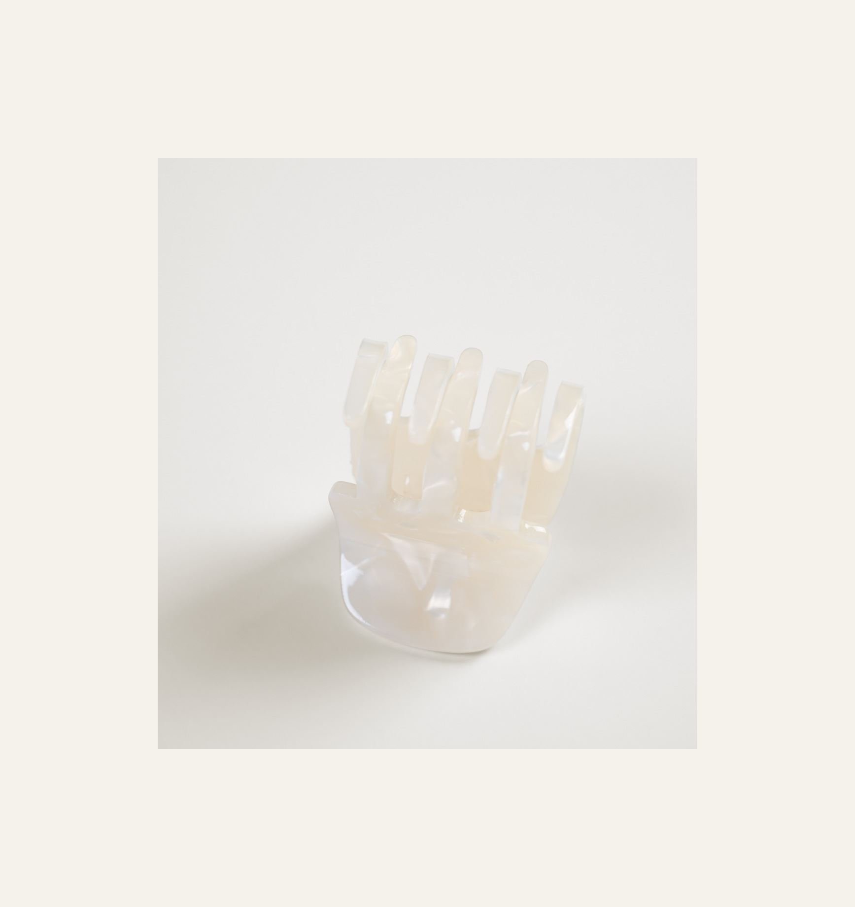 Hiusklipsi luonnonvalkoinen - 2