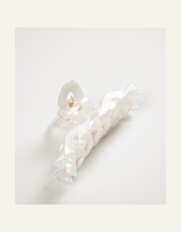 Hiusklipsi luonnonvalkoinen - 3