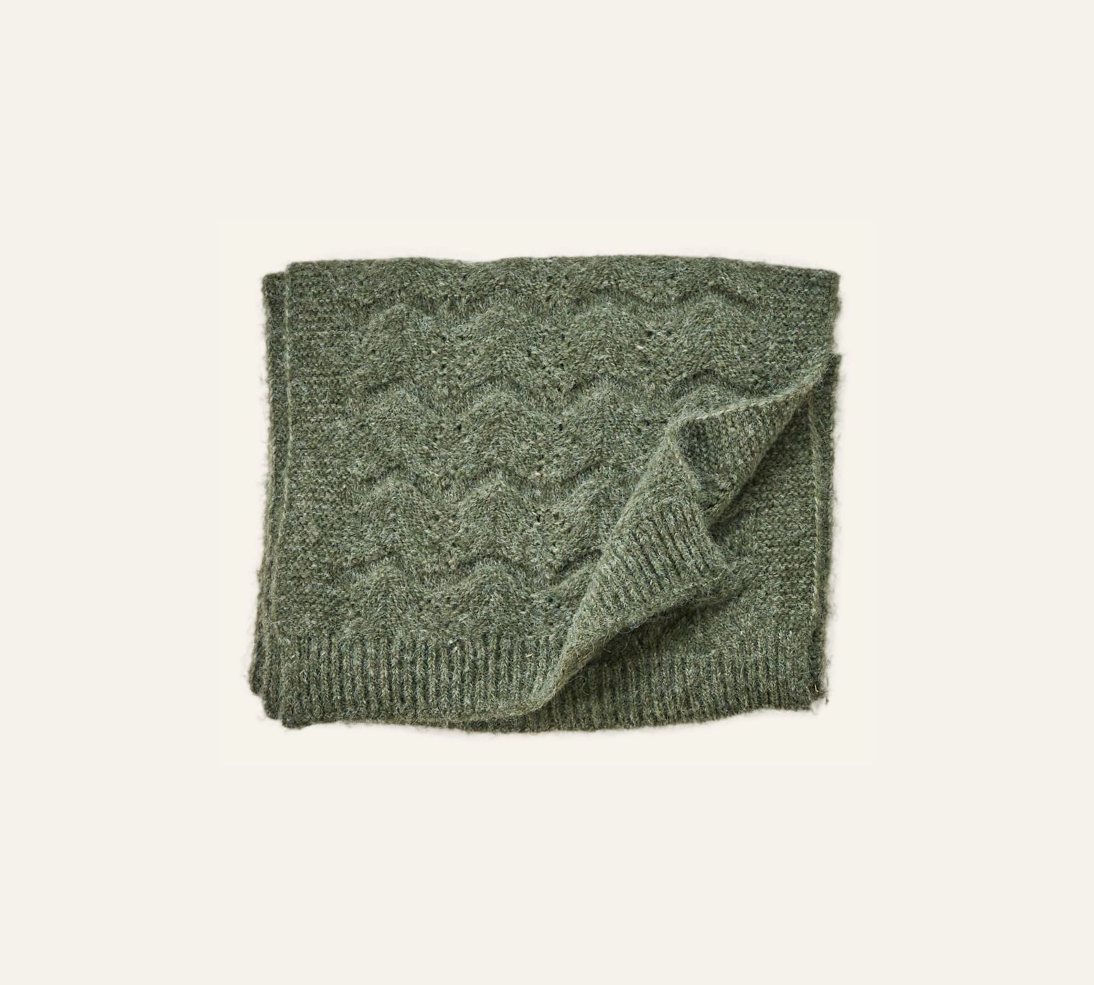 Knitted scarf oliivinvihreä - 2