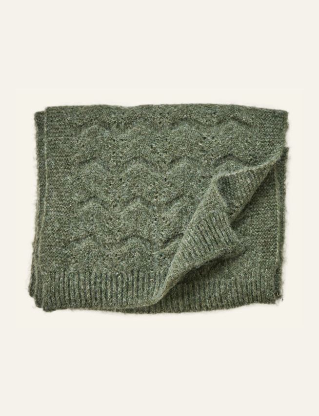 Knitted scarf oliivinvihreä - 2