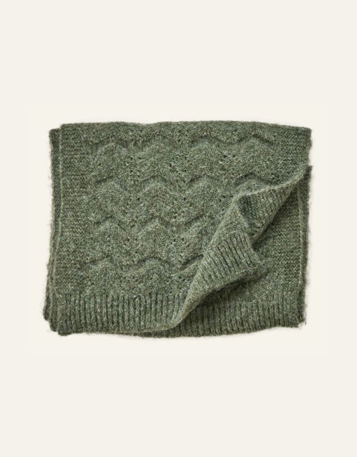Knitted scarf oliivinvihreä - 2