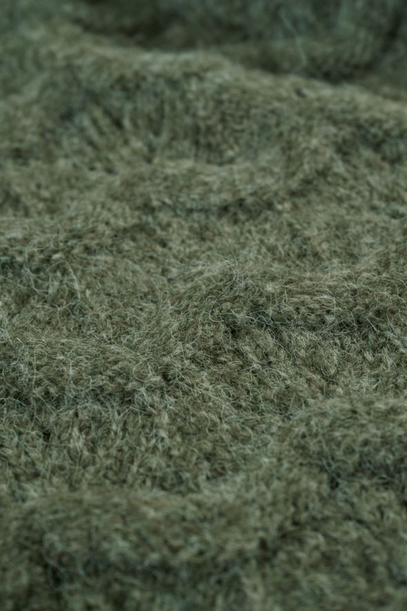 Knitted scarf oliivinvihreä - 3