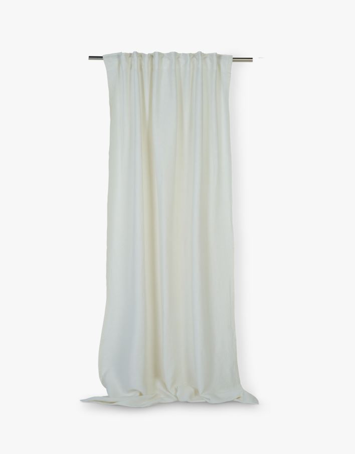 Pellavaverho valkoinen - 140x300 cm valkoinen - 1