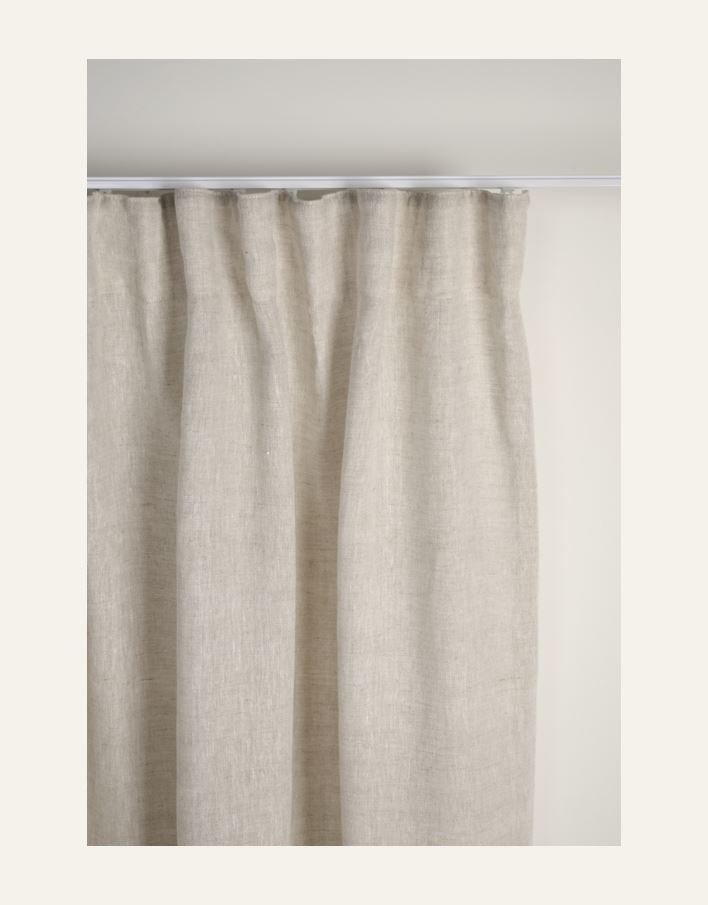 Pellavaverho vaalean beige - 3