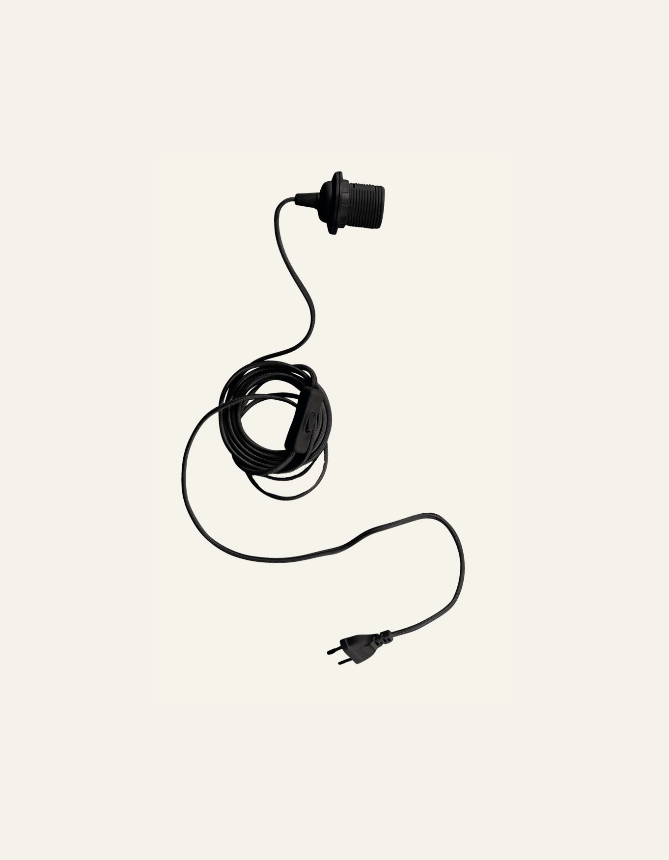 Valaisinjohto musta - 2