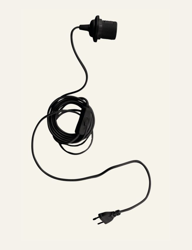 Valaisinjohto musta - 2