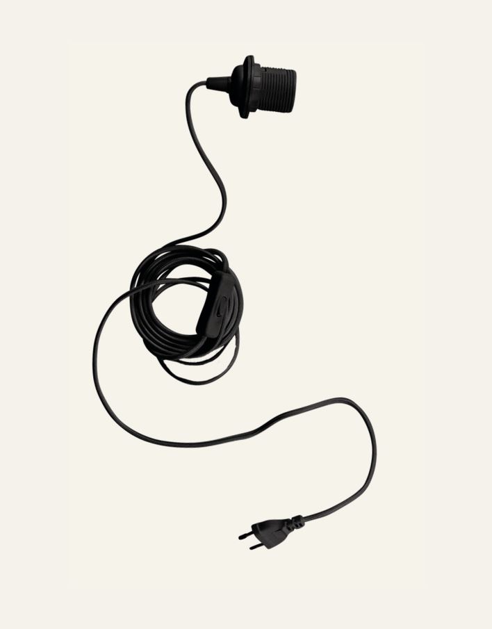 Valaisinjohto musta - 2