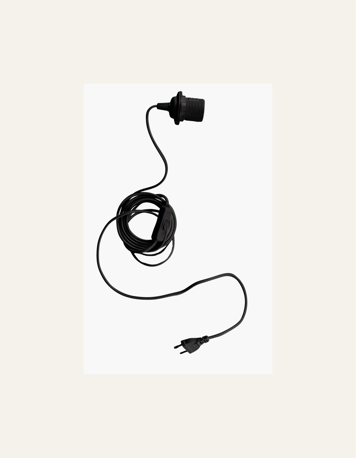 Valaisinjohto musta - 2