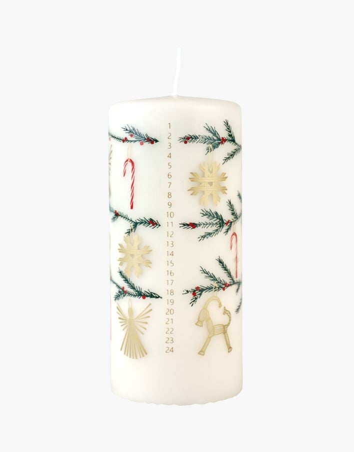 Adventtikynttilä moniväri/valkoinen - 15 cm ø6,8 moniväri/valkoinen - 1