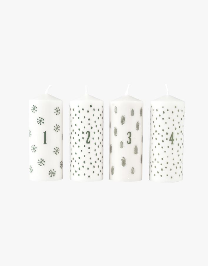 Adventtikynttilä luonnonvalkoinen - 10 cm ø4 luonnonvalkoinen - 1