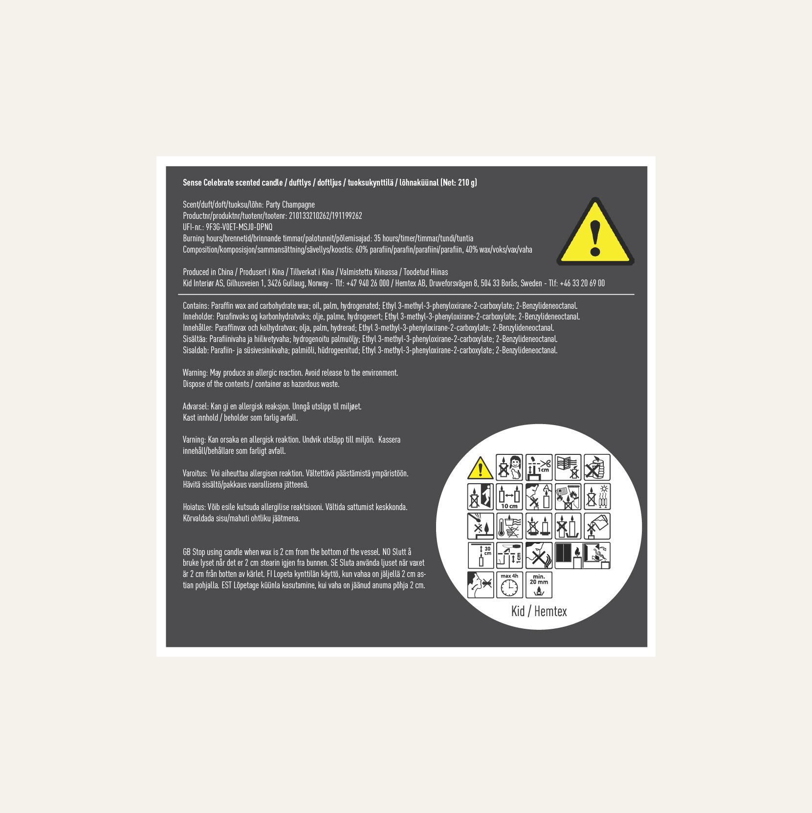 Tuoksukynttilä samppanja - 3