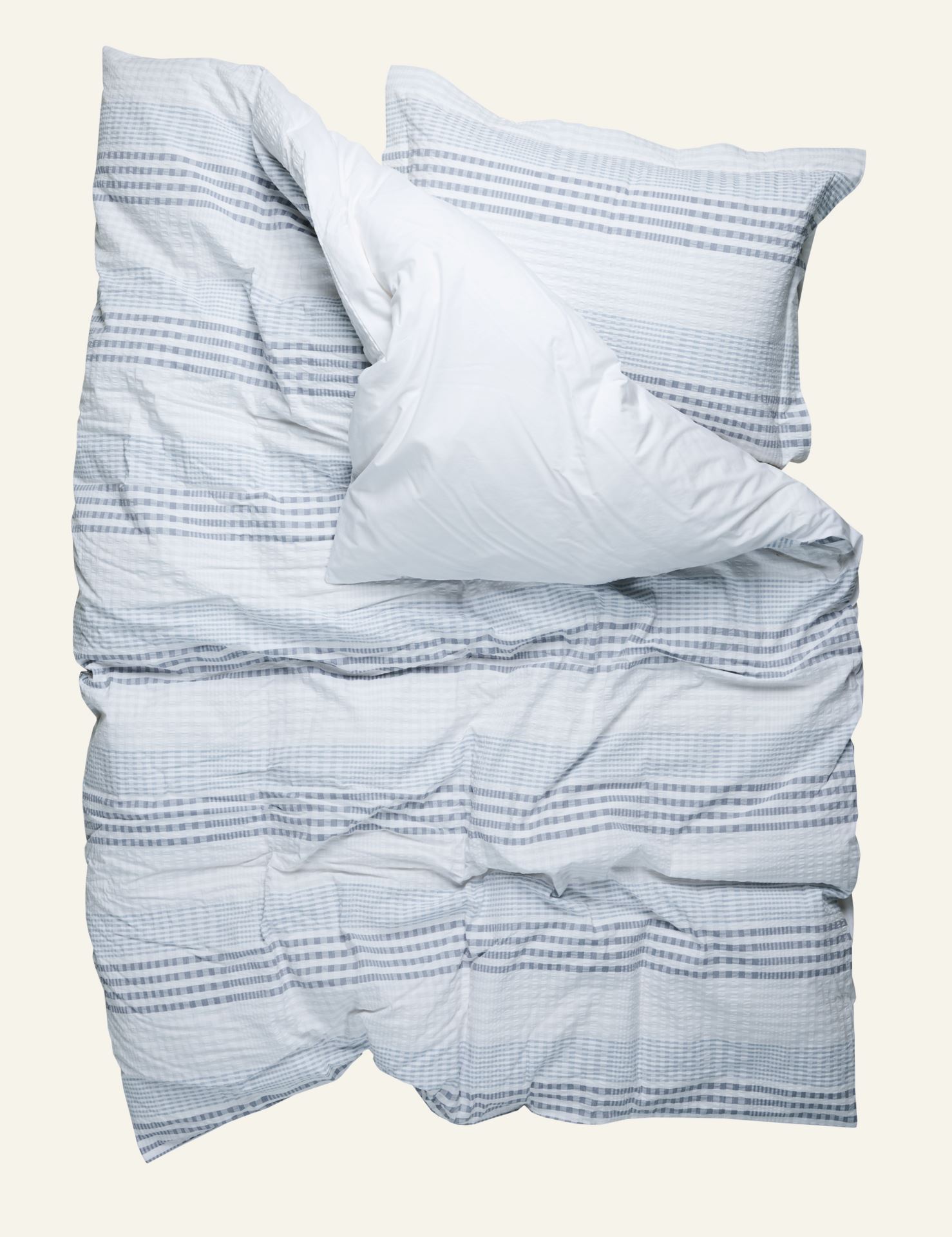 Pussilakanasetti kreppipuuvillaa vaaleansininen - 2