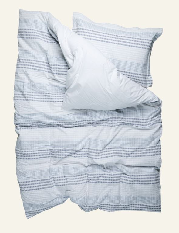 Pussilakanasetti kreppipuuvillaa vaaleansininen - 2