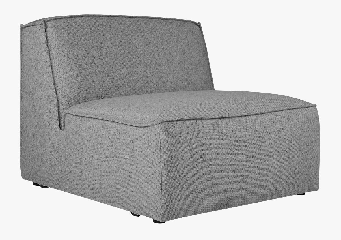 Moduulisohvaosa 1,5-istuttava ilman käsinojaa harmaa - 2