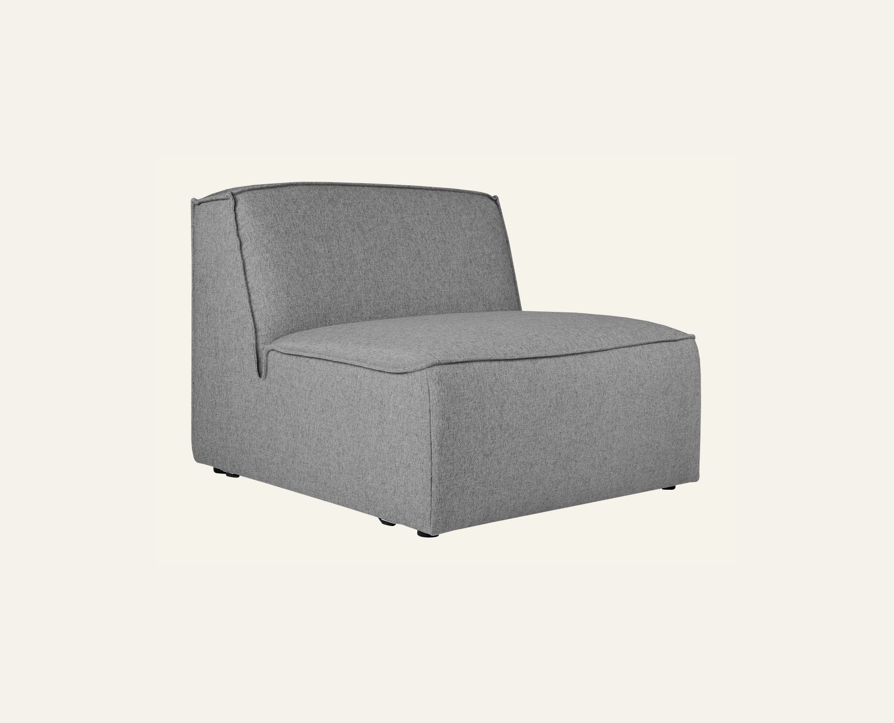 Moduulisohvaosa 1,5-istuttava ilman käsinojaa harmaa - 2