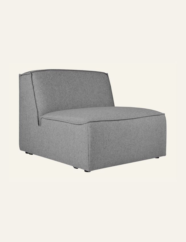 Moduuli 1,5-istuttava ilman käsinojia harmaa - 2