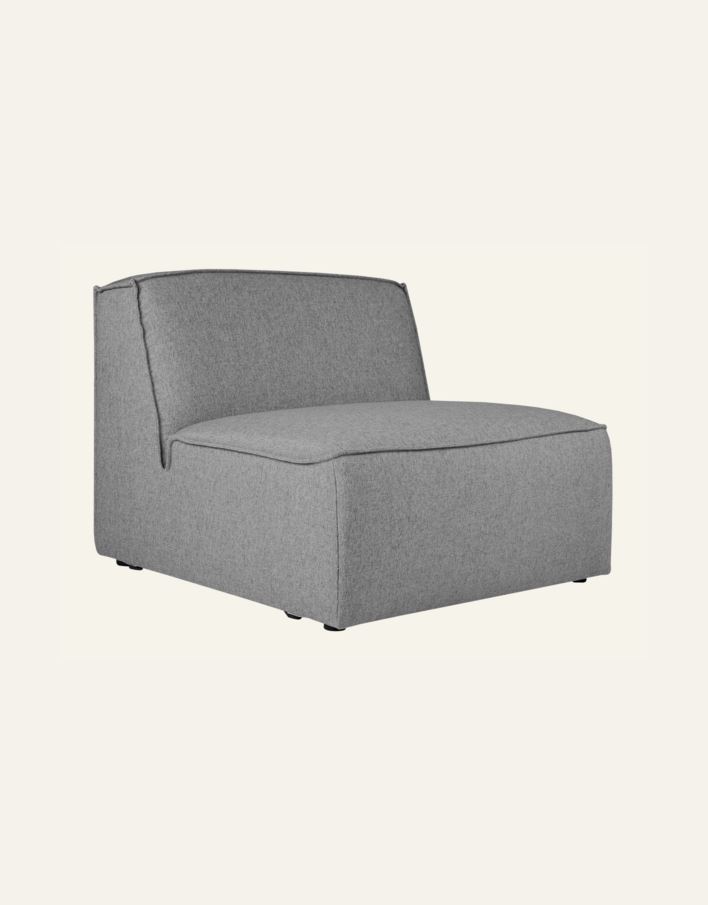 Moduuli 1,5-istuttava ilman käsinojia harmaa - 2