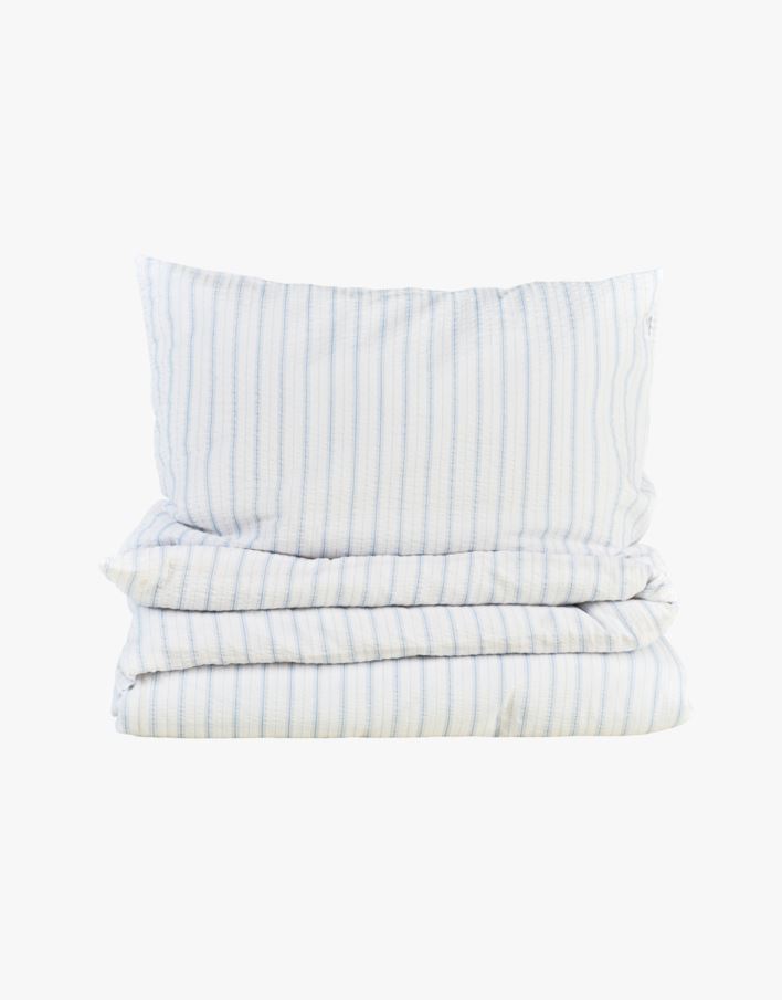 Pussilakanasetti kreppipuuvillaa vaaleansininen - 150x210 cm vaaleansininen - 1