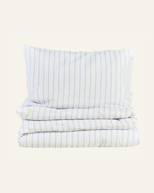 Pussilakanasetti kreppipuuvillaa vaaleansininen - 230x220 cm vaaleansininen - 1