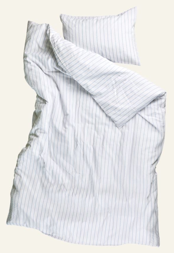 Pussilakanasetti kreppipuuvillaa vaaleansininen - 2