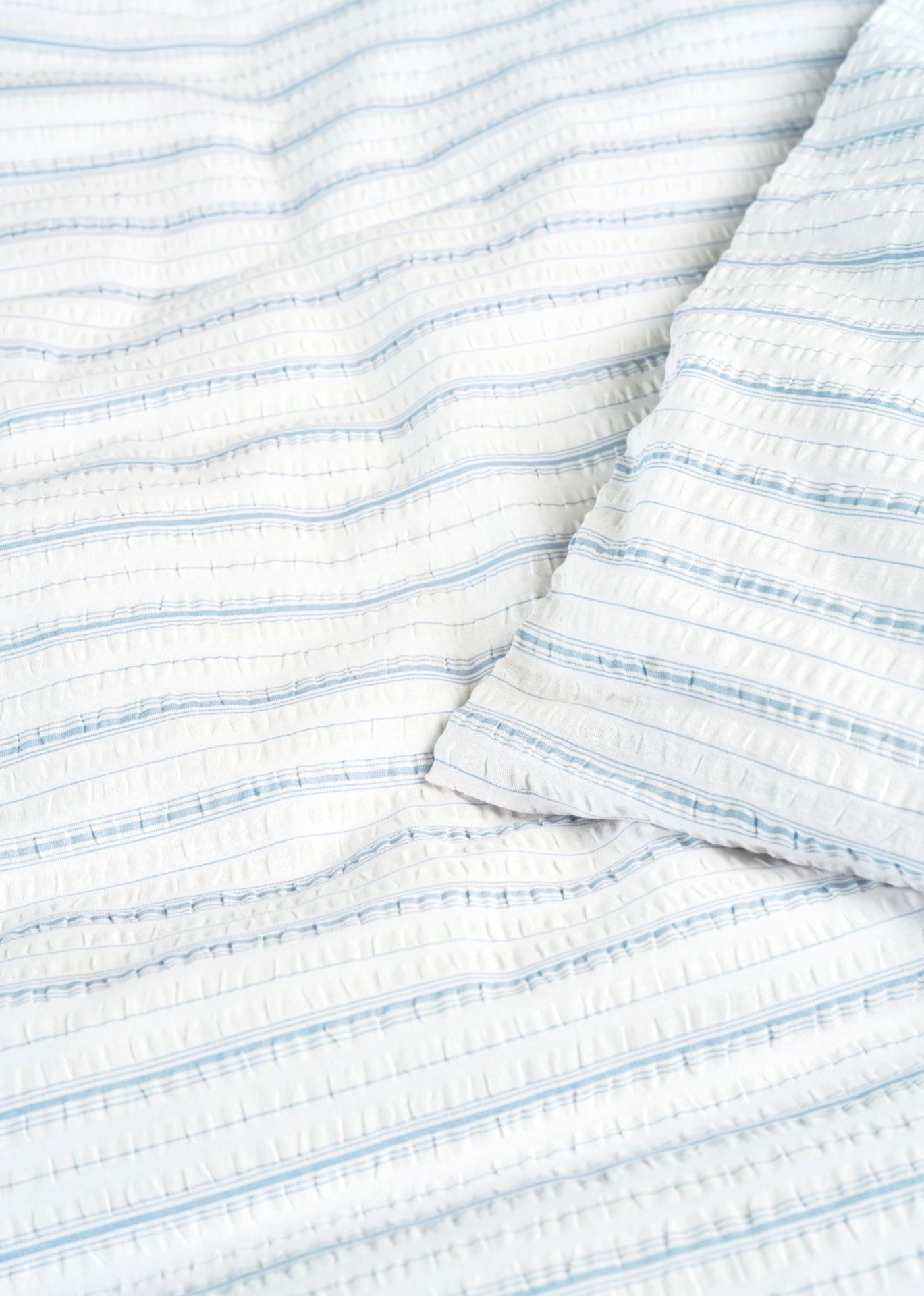 Pussilakanasetti kreppipuuvillaa vaaleansininen - 3