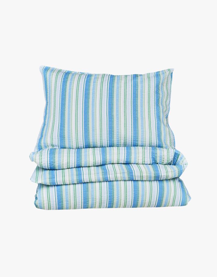 Pussilakanasetti kreppipuuvillaa moniväri/sininen - 150x210+50x60 cm moniväri/sininen - 1