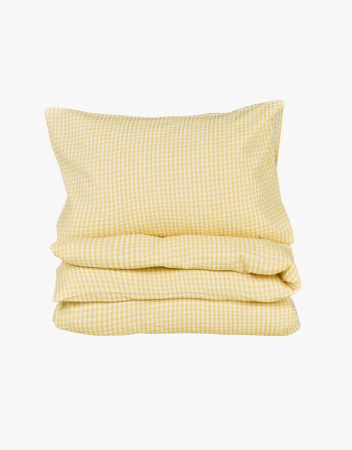 Pussilakanasetti kreppipuuvillaa keltainen - 150x210 cm keltainen - 1