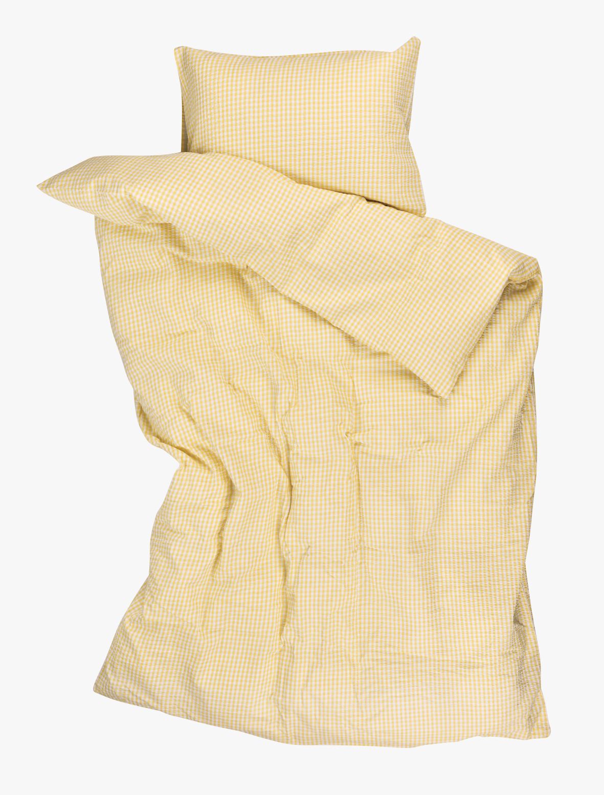 Pussilakanasetti kreppipuuvillaa keltainen - 2