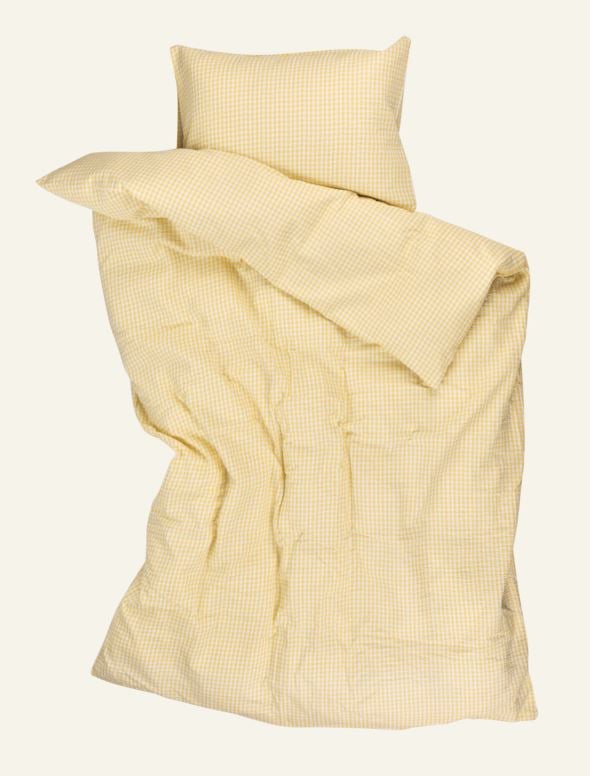 Pussilakanasetti kreppipuuvillaa keltainen - 2