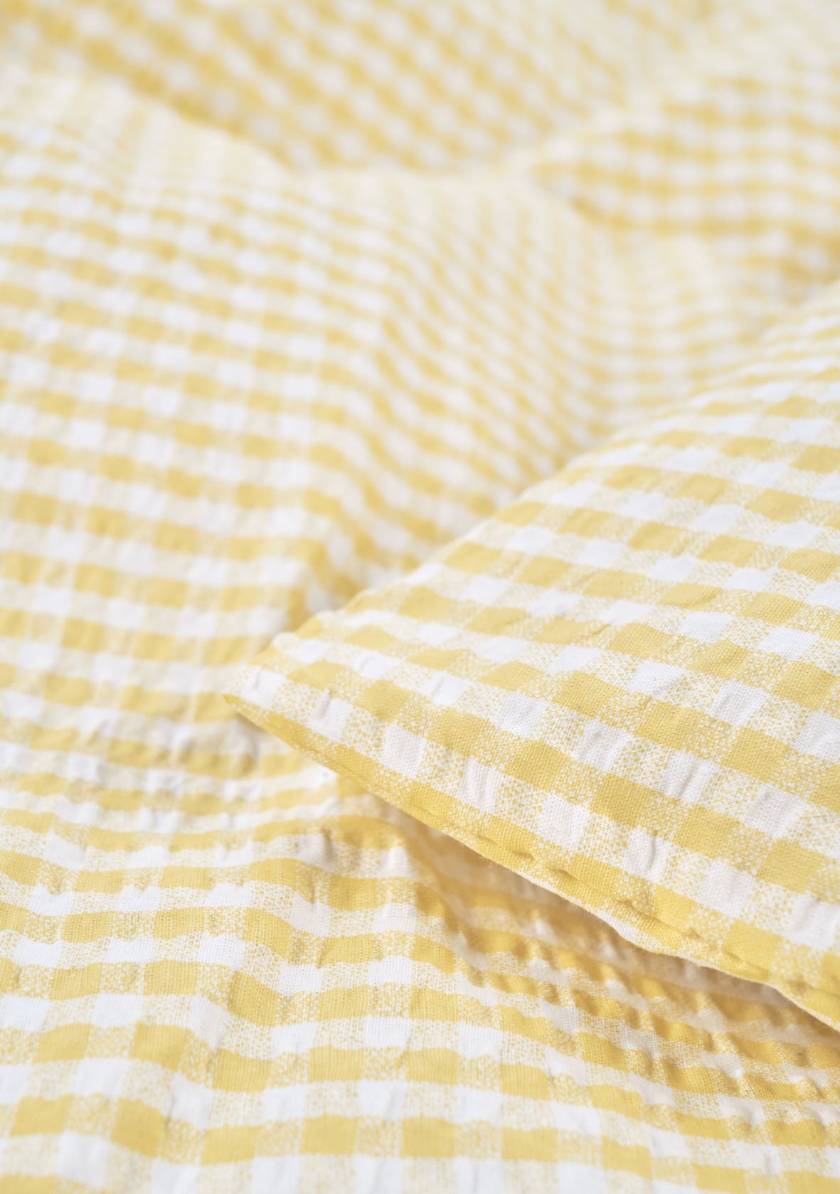 Pussilakanasetti kreppipuuvillaa keltainen - 3