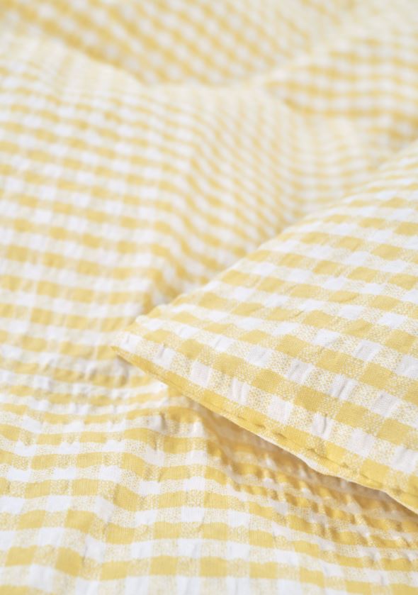 Pussilakanasetti kreppipuuvillaa keltainen - 3