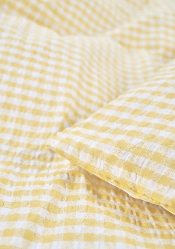 Pussilakanasetti kreppipuuvillaa keltainen - 3