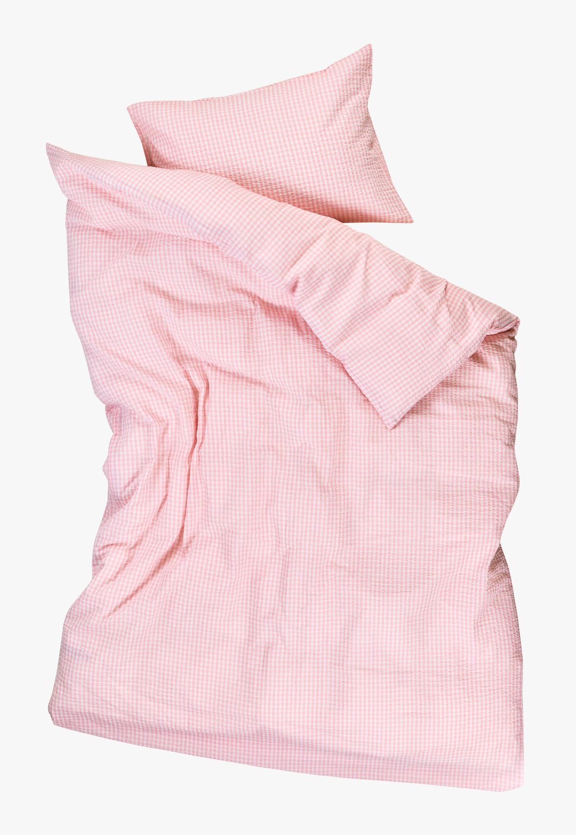 Pussilakanasetti kreppipuuvillaa roosa - 2