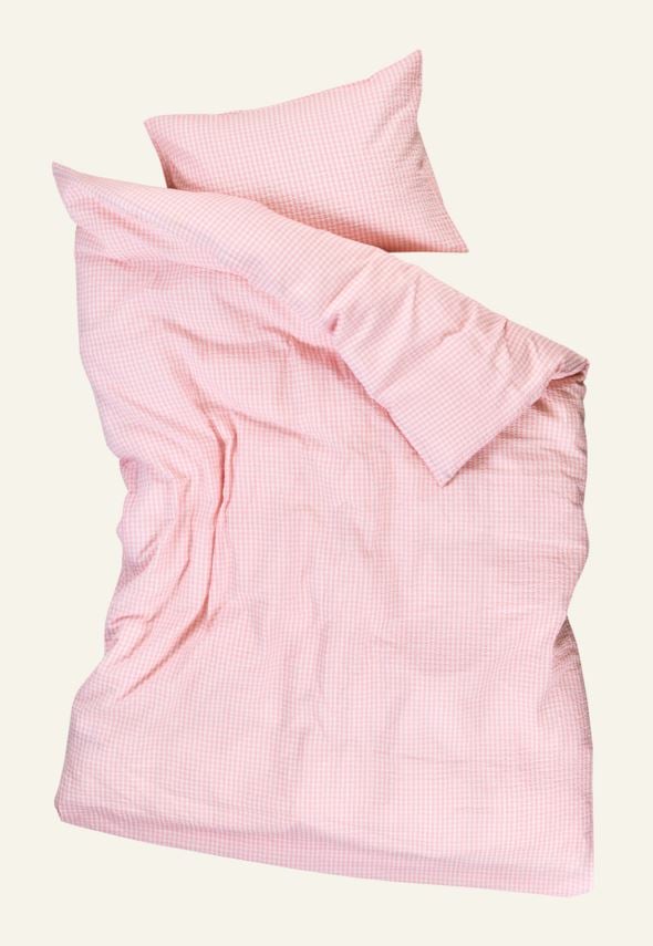 Pussilakanasetti kreppipuuvillaa roosa - 2