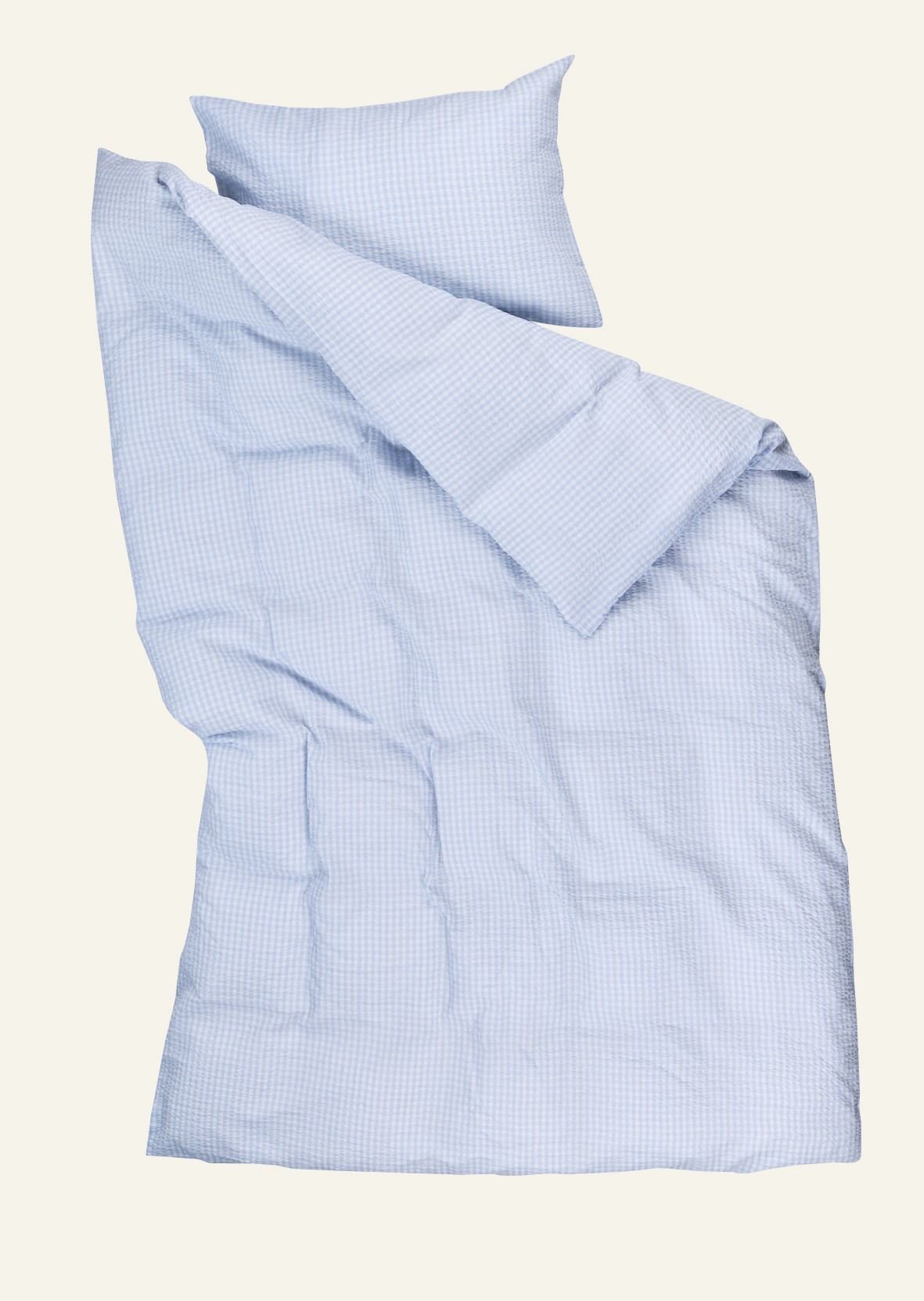 Pussilakanasetti kreppipuuvillaa vaaleansininen - 2