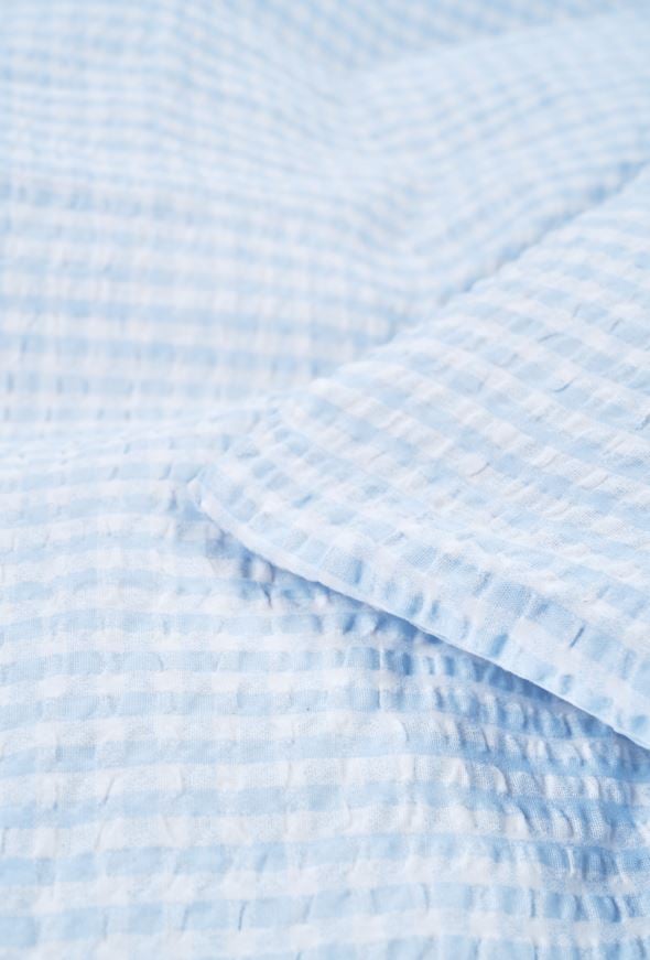 Pussilakanasetti kreppipuuvillaa vaaleansininen - 3