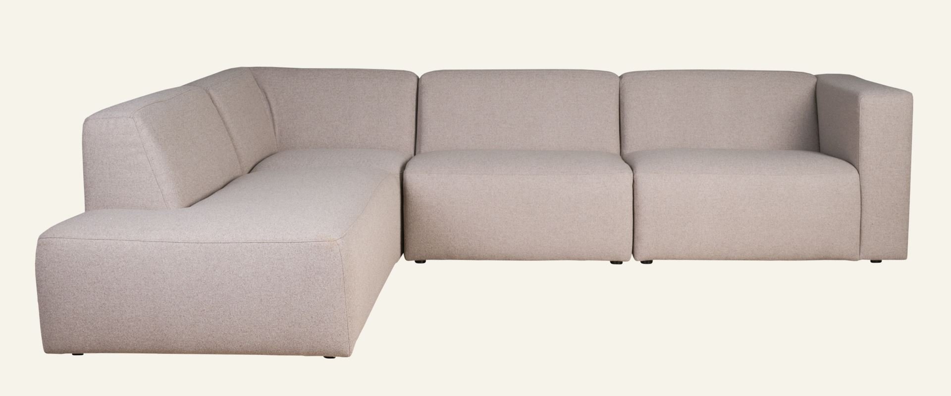 Moduulisohva 4 osaa avoin pää vasen beige - 293x227x73 cm beige - 1
