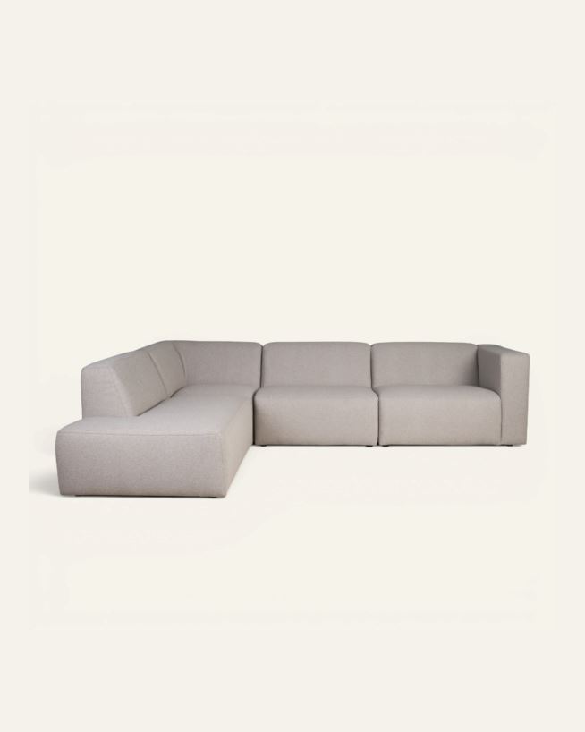Moduulisohva 4 osaa avoin pää vasen beige - 293x227x73 cm beige - 1