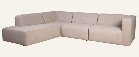Moduulisohva 4 osaa avoin pää vasen beige - 2