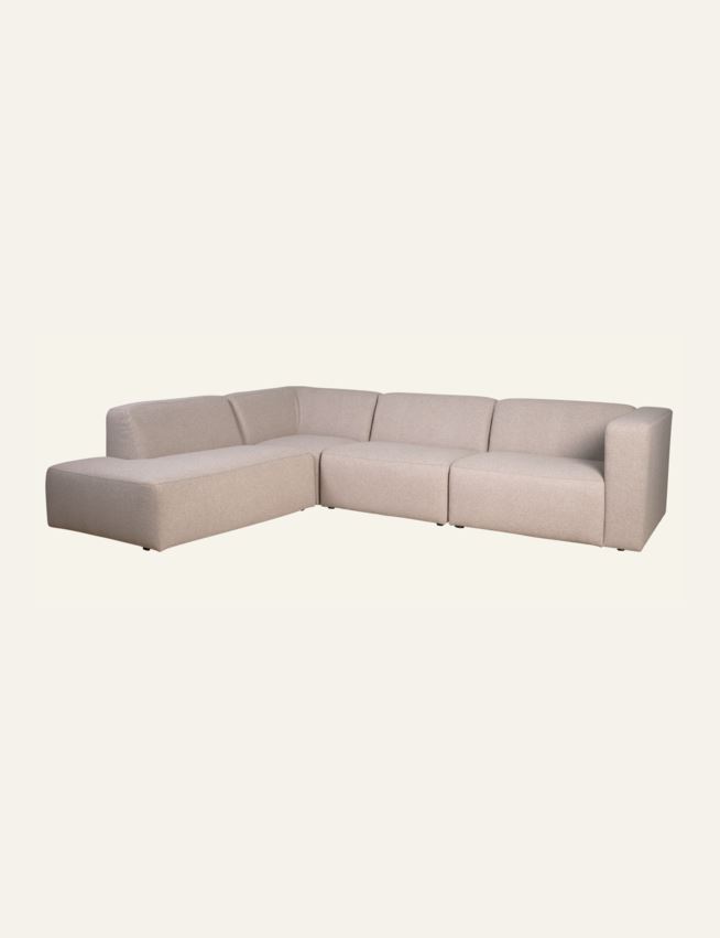 Moduulisohva 4 osaa avoin pää vasen beige - 2