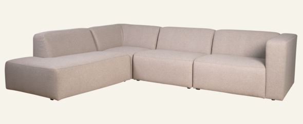 Moduulisohva 4 osaa avoin pää vasen beige - 2