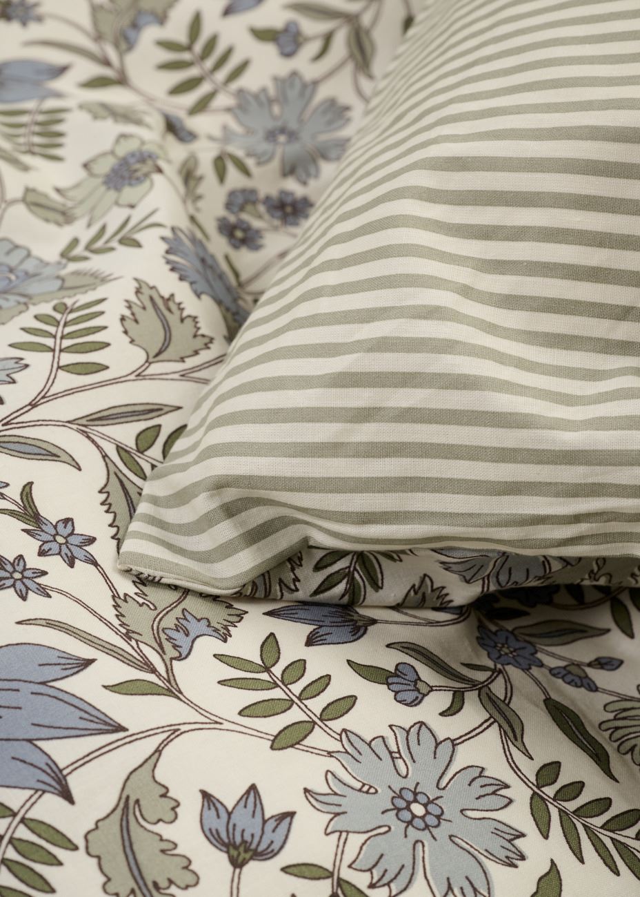 Pussilakanasetti puuvillaa oliivinvihreä - 3