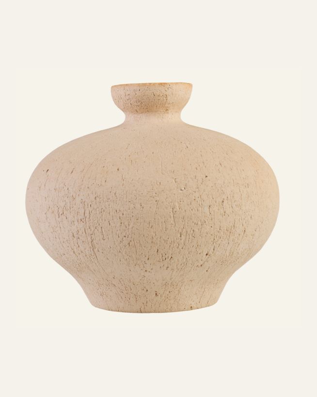 Maljakko vaalean beige - 20,2x20,2x17,5 cm vaalean beige - 1
